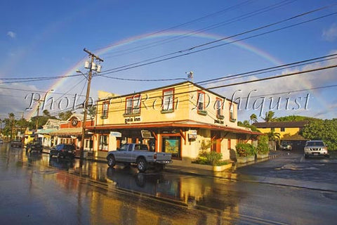 Rainbow over Paia Inn, Maui, Hawaii - Hawaiipictures.com