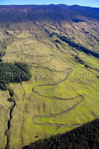 Switchbacks on the road to Haleakala, Maui, Hawaii - Hawaiipictures.com