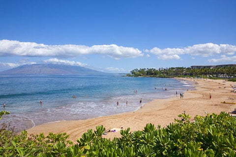 Wailea Beach. (Fronts Grand Wailea Resort and Four Seasons) Maui, Hawaii - Hawaiipictures.com